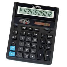 Калькулятор Citizen SDC-888TII черный 12-разрядный 2-е питание, 00, MII, mark up, A0234F